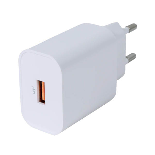 Deltaco 18W USB-A - charger, White